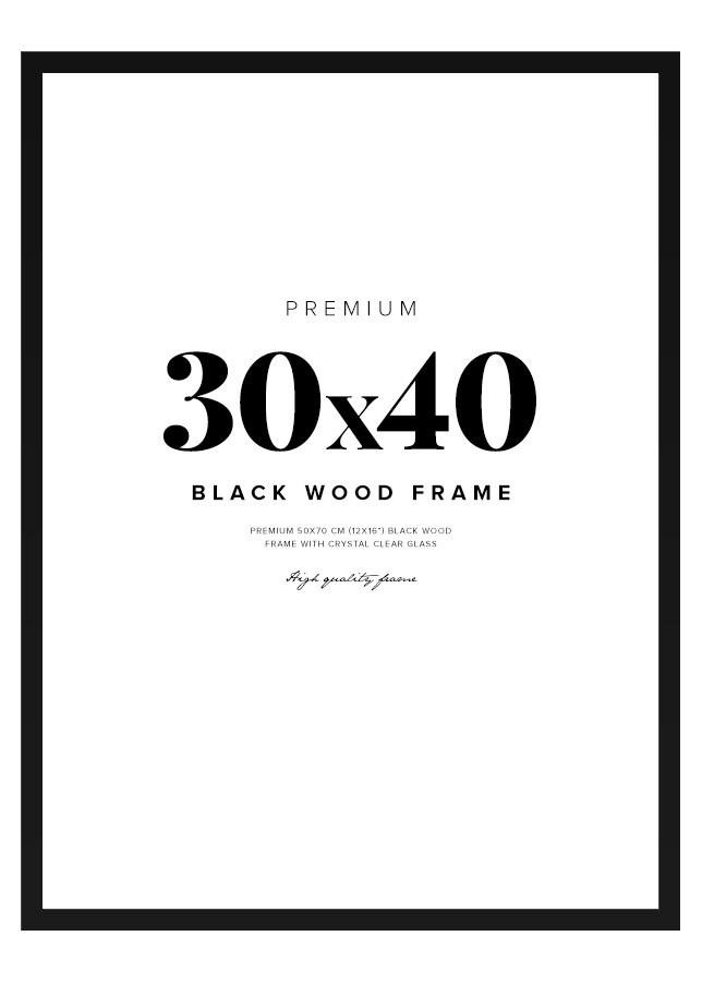 Black Wood Frame in size 30x40 cm