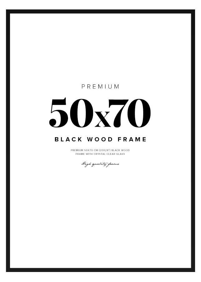 Black Wood Frame in size 50x70 cm
