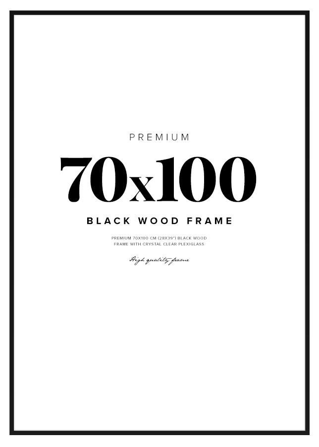 Black Wood Frame in size 70x100 cm